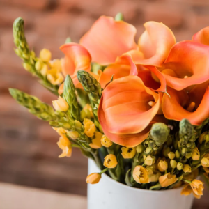 Red Lily & Sunflower Bouquet